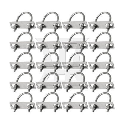 BQLZR 1.65" Pipe Pole U Shaped Bolt U-Bolts U Bend Stainless Steel M6 Set