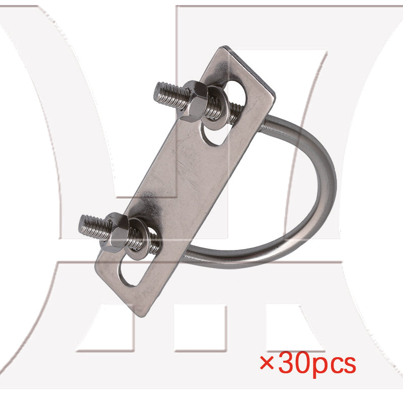BQLZR 1.65" Pipe Pole U Shaped Bolt U-Bolts U Bend Stainless Steel M6 Set