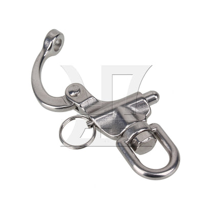 BQLZR 6 Pieces Stainless Steel Snap Shackle Quick Release Swivel Bail Rigging 2.36"