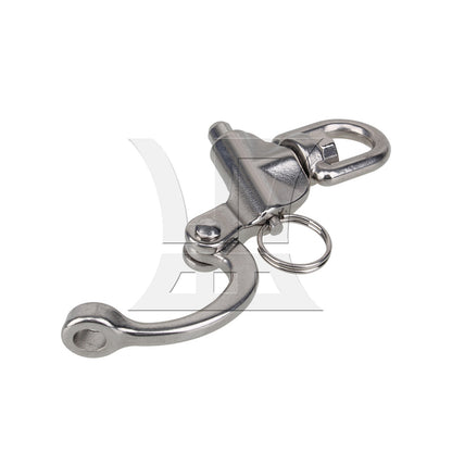 BQLZR 6 Pieces Stainless Steel Snap Shackle Quick Release Swivel Bail Rigging 2.36"