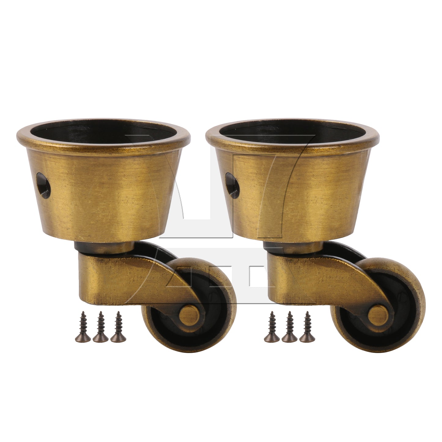 BQLZR Vintage Round Cup Caster 1.77" Dia for Table Chair Sofa with Screw
