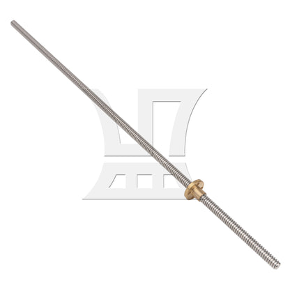 BQLZR 450mm Stainless Steel Lead Screw w/ Nuts 2mm Lead for Machine Tool
