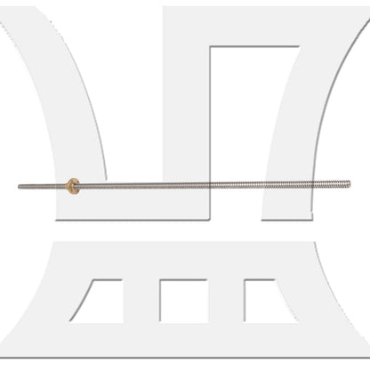 BQLZR 450mm Stainless Steel Lead Screw w/ Nuts 2mm Lead for Machine Tool