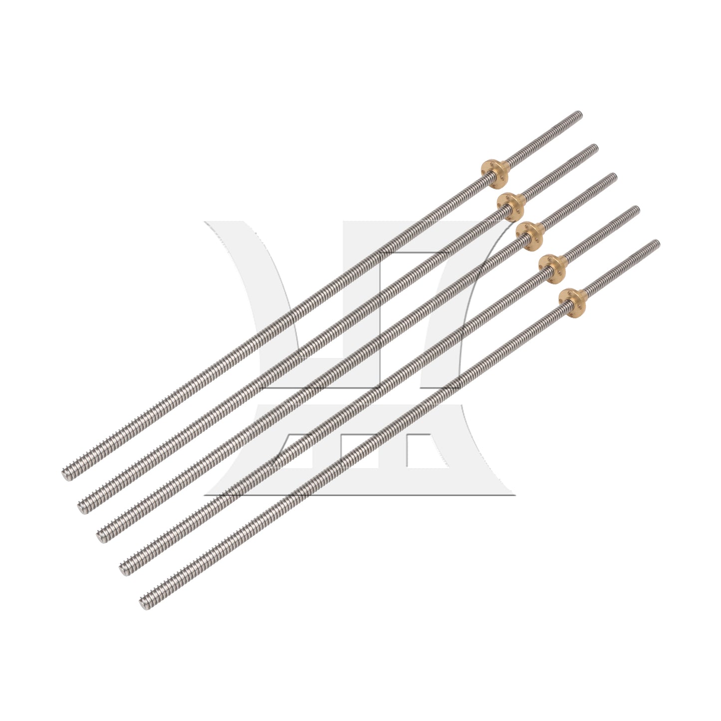 BQLZR 450mm Stainless Steel Lead Screw w/ Nuts 2mm Lead for Machine Tool