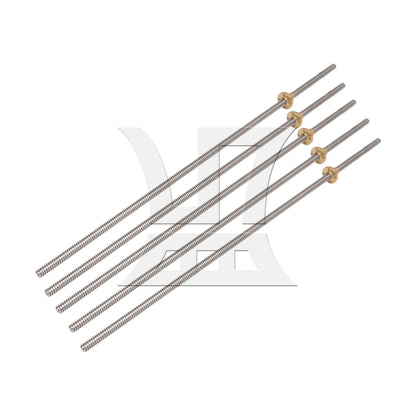 BQLZR 450mm Stainless Steel Lead Screw w/ Nuts 2mm Lead for Machine Tool