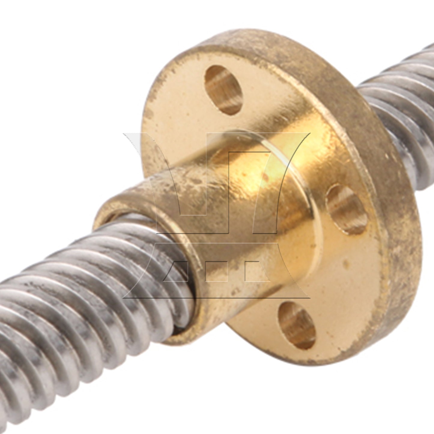 BQLZR Silver Stainless Steel 8mm Lead Screw w/ Brass Nut for Machine Tool