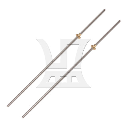 BQLZR Silver Stainless Steel 8mm Lead Screw w/ Brass Nut for Machine Tool
