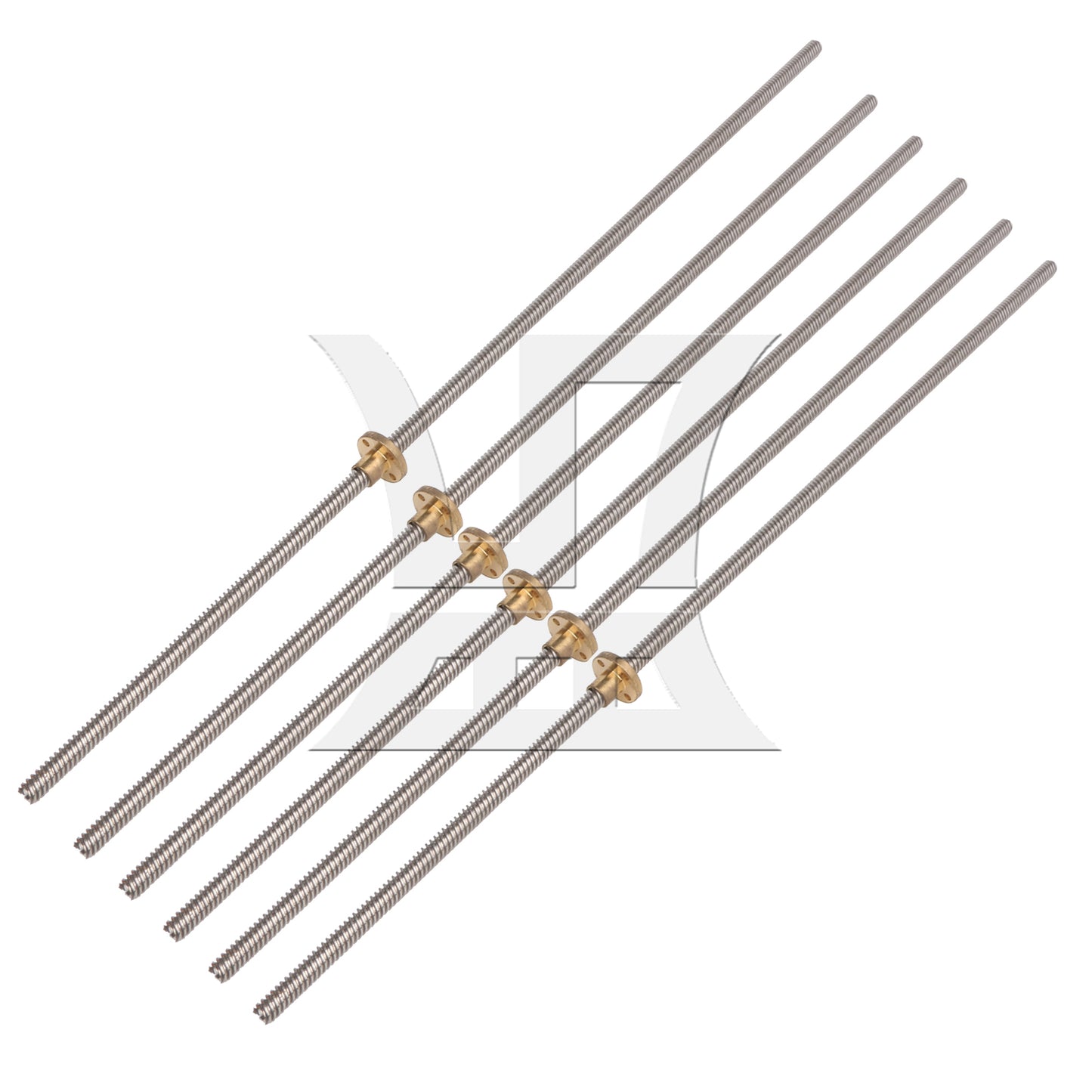 BQLZR Silver Stainless Steel 8mm Lead Screw w/ Brass Nut for Machine Tool