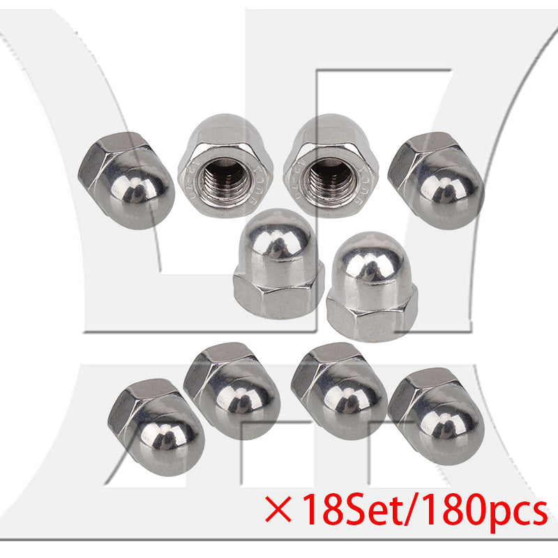 BQLZR 304 Stainless Steel Right Hand Threads Acorn Hex Nut M6