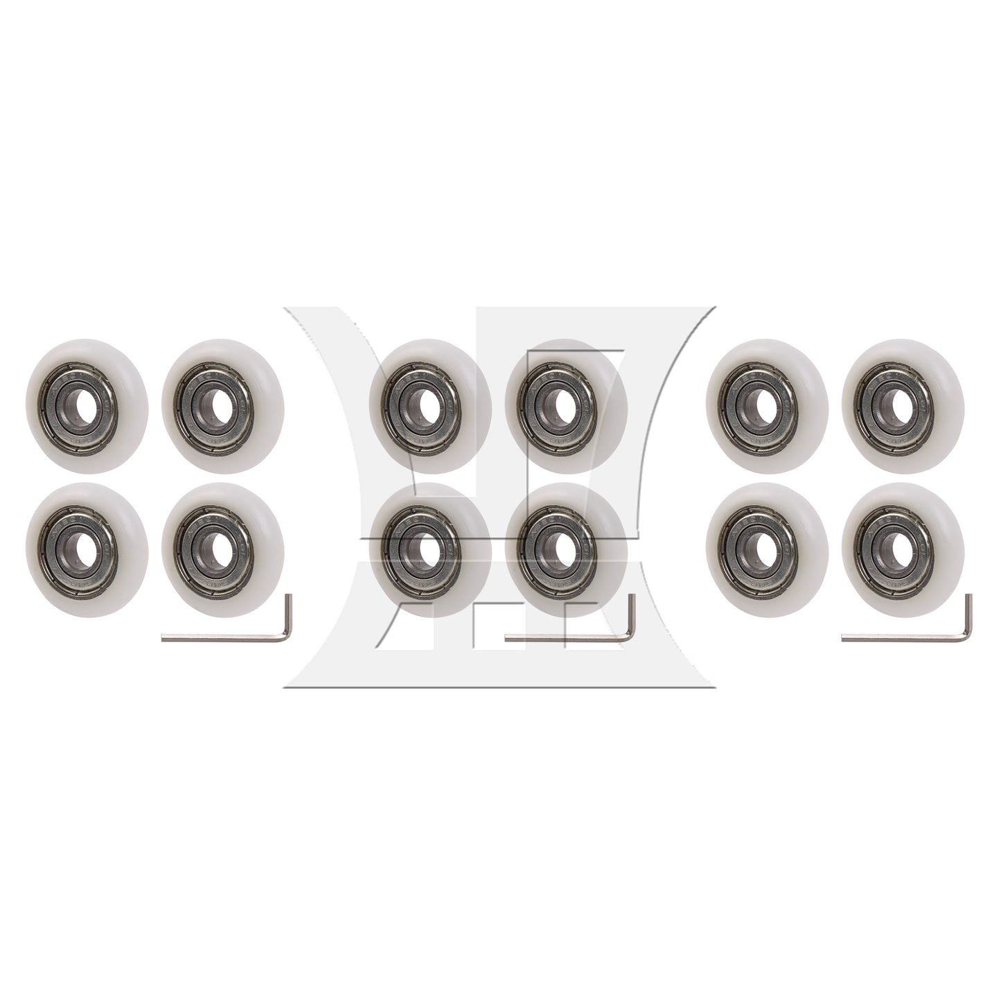 BQLZR White Ball Bearing Guide Pulley Roller Round Wheel 8x30x8.5mm for Window