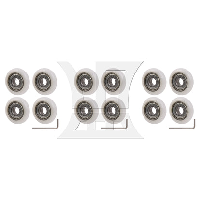 BQLZR White Ball Bearing Guide Pulley Roller Round Wheel 8x30x8.5mm for Window