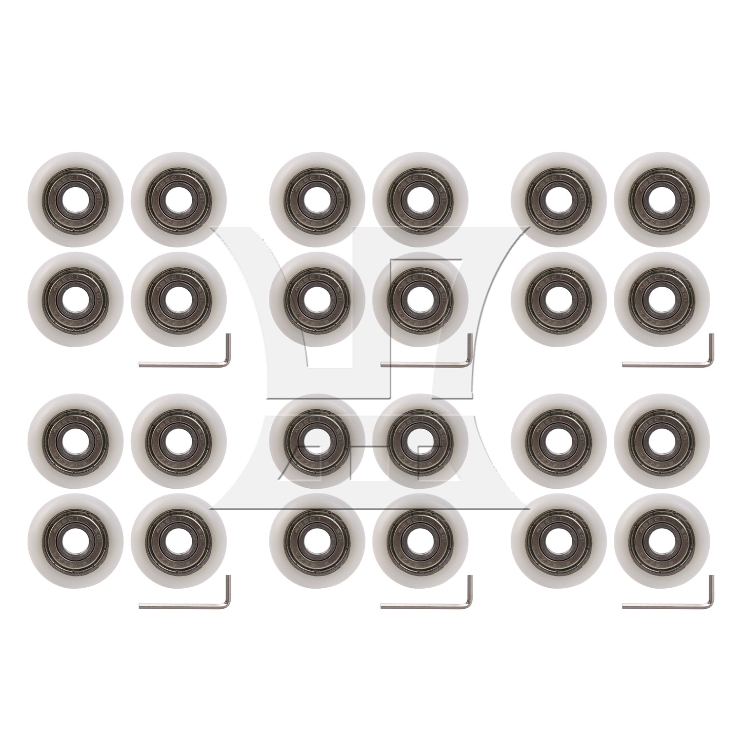 BQLZR White Ball Bearing Guide Pulley Roller Round Wheel 8x30x8.5mm for Window