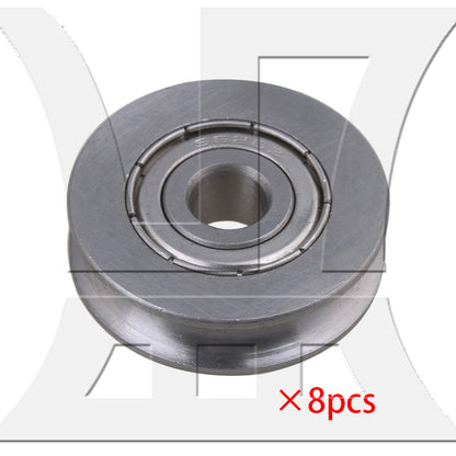 BQLZR U Type Groove Bearings Pulley 6mm Bore x 25mm OD x 7mm Width for Guide