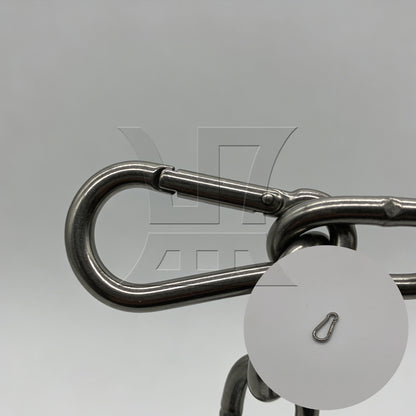 BQLZR 304 Stainless steel Spring Snap Hooks M4 for Quick Connect Removal Rope