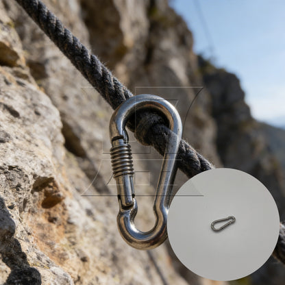 BQLZR 304 Stainless steel Spring Snap Hooks M4 for Quick Connect Removal Rope