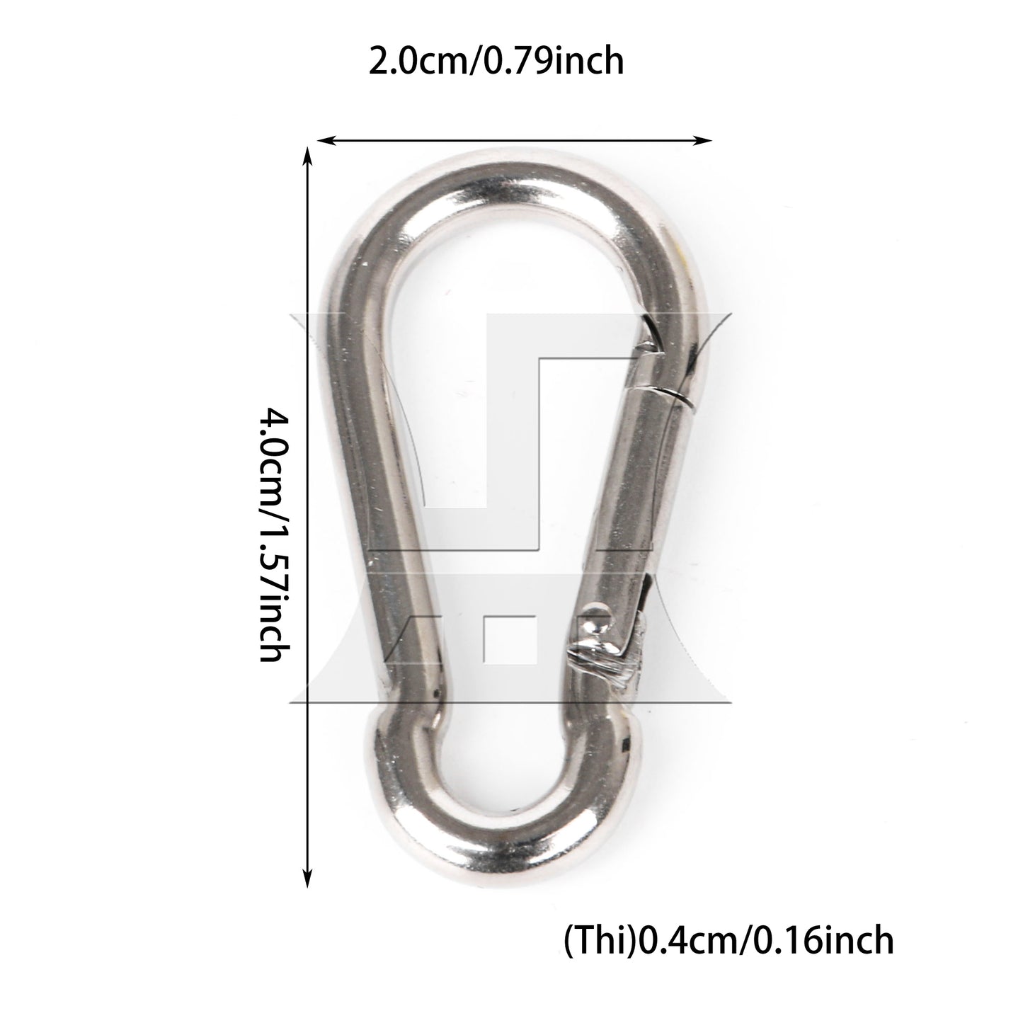 BQLZR 304 Stainless steel Spring Snap Hooks M4 for Quick Connect Removal Rope