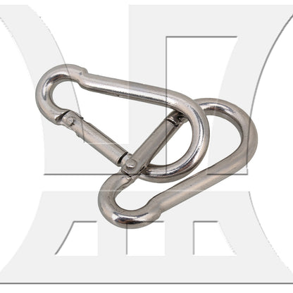 BQLZR 304 Stainless steel Spring Snap Hooks M4 for Quick Connect Removal Rope