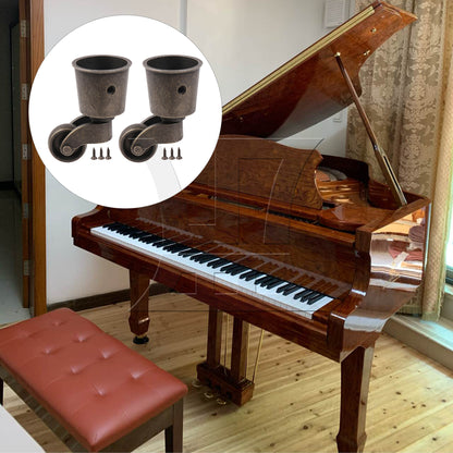 BQLZR  Antique Zinc Alloy Casters for 3.7cm Dia Table Sofa Furniture Legs