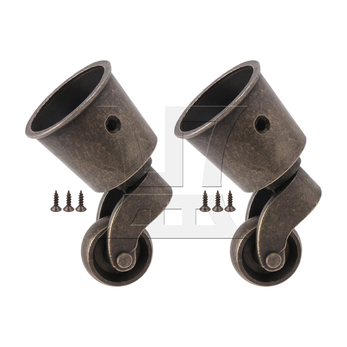 BQLZR  Antique Zinc Alloy Casters for 3.7cm Dia Table Sofa Furniture Legs