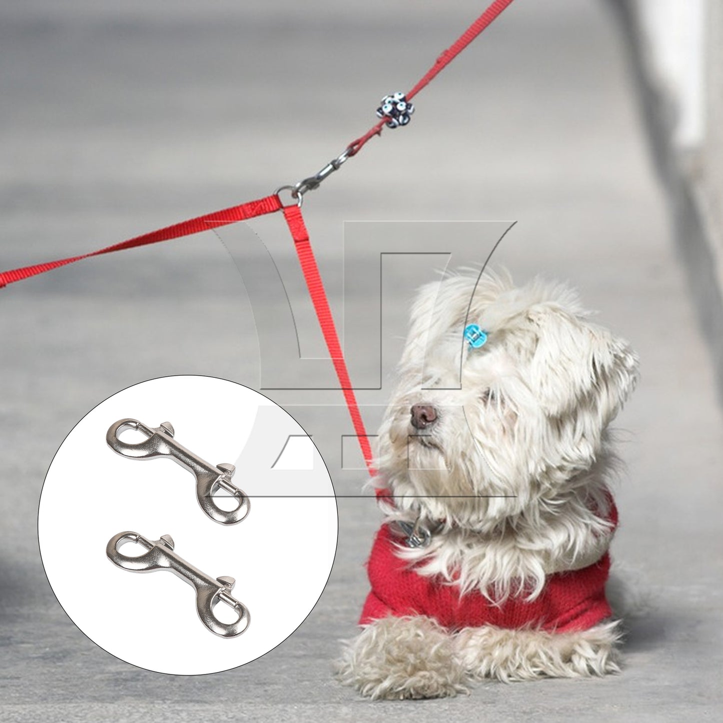 BQLZR  Stainless Steel Bolts Snap Hooks 3.55inch Metal Chain Clips Silver