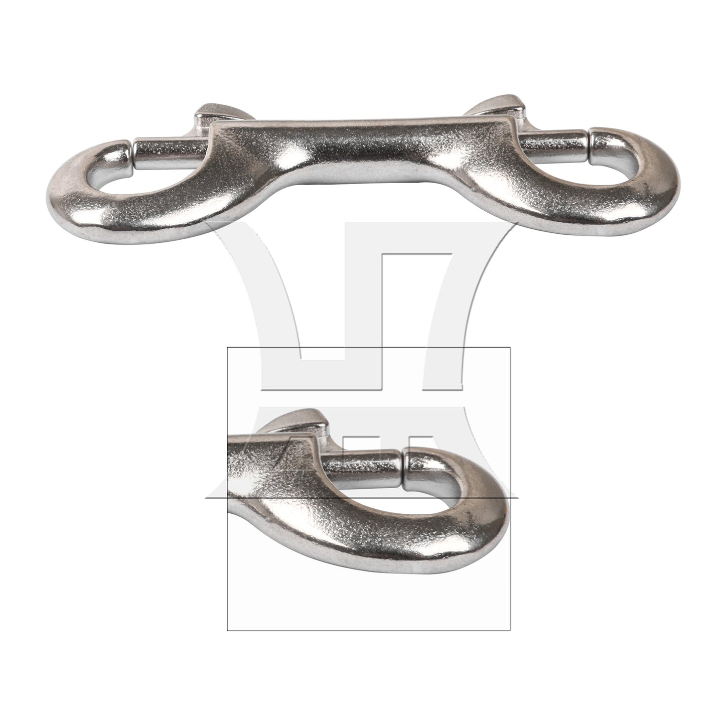 BQLZR  Stainless Steel Bolts Snap Hooks 3.55inch Metal Chain Clips Silver