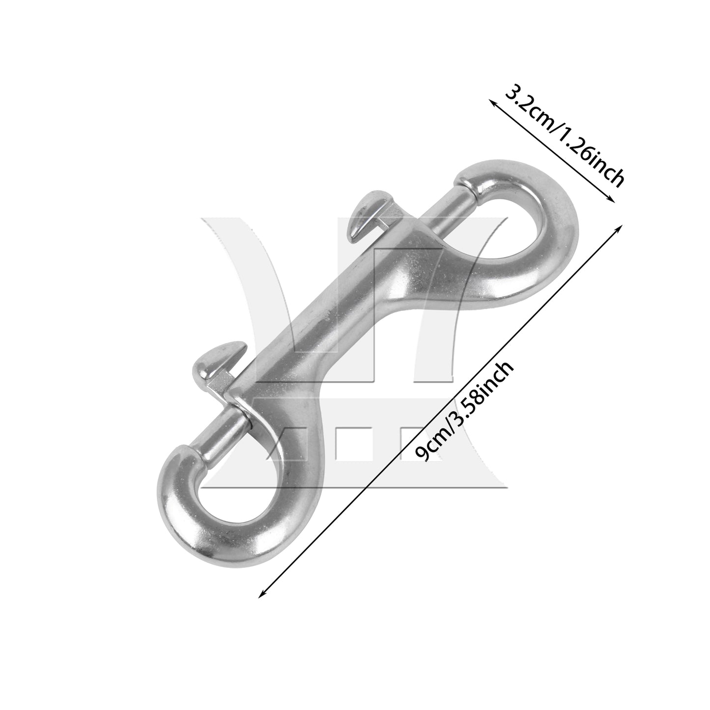 BQLZR  Stainless Steel Bolts Snap Hooks 3.55inch Metal Chain Clips Silver