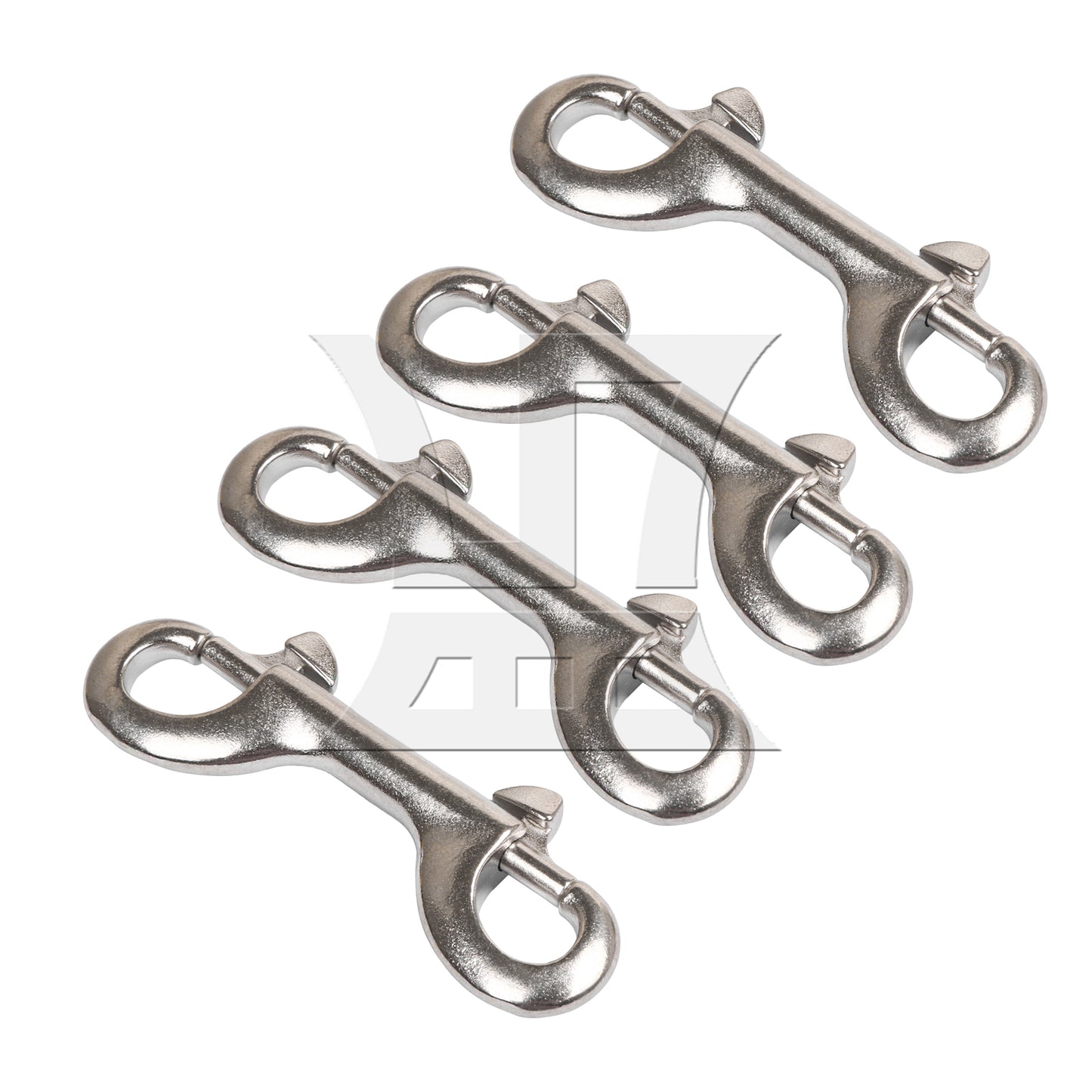 BQLZR  Stainless Steel Bolts Snap Hooks 3.55inch Metal Chain Clips Silver