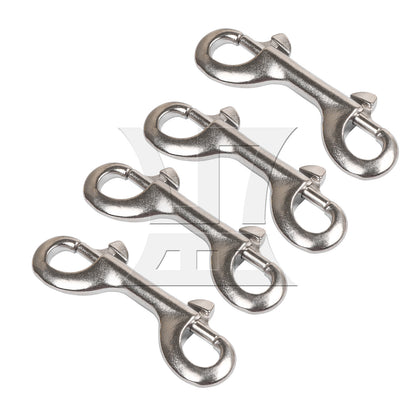 BQLZR  Stainless Steel Bolts Snap Hooks 3.55inch Metal Chain Clips Silver