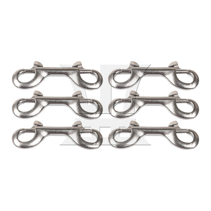 BQLZR  Stainless Steel Bolts Snap Hooks 3.55inch Metal Chain Clips Silver