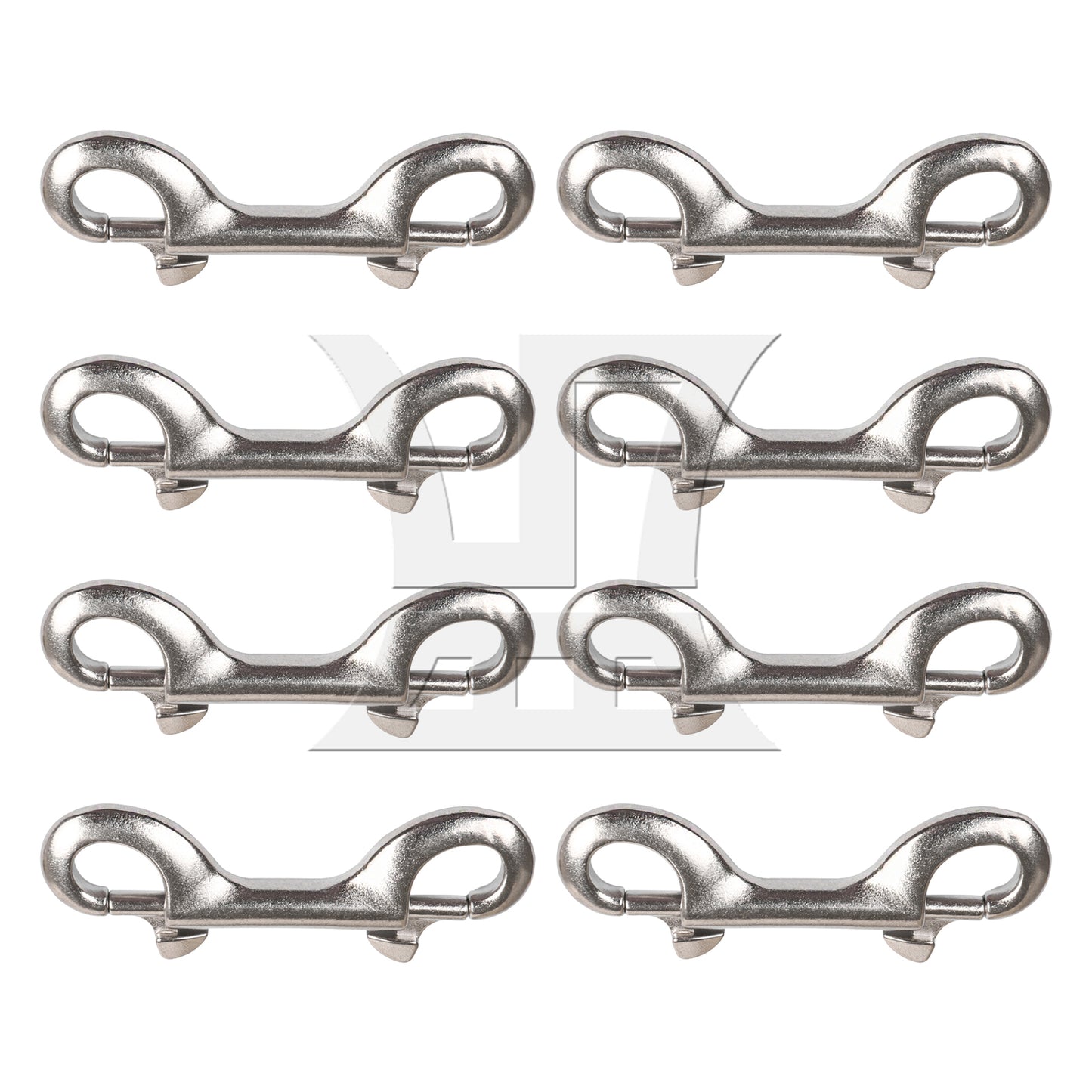 BQLZR  Stainless Steel Bolts Snap Hooks 3.55inch Metal Chain Clips Silver