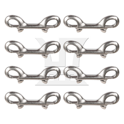 BQLZR  Stainless Steel Bolts Snap Hooks 3.55inch Metal Chain Clips Silver