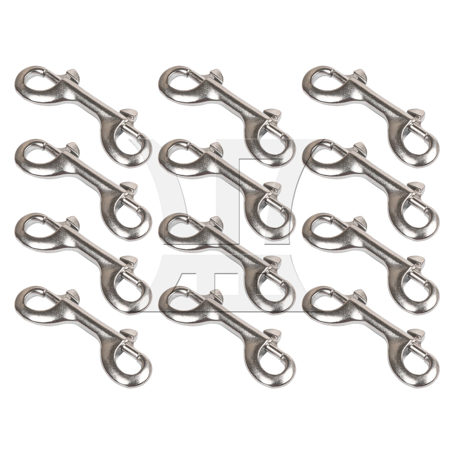 BQLZR  Stainless Steel Bolts Snap Hooks 3.55inch Metal Chain Clips Silver