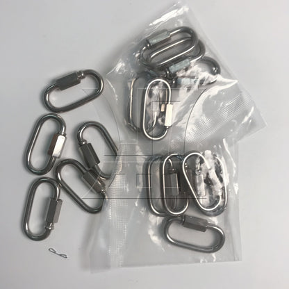 BQLZR Stainless Steel Chain Connectors Threaded Locking Link Clips for Rope Connecting M4