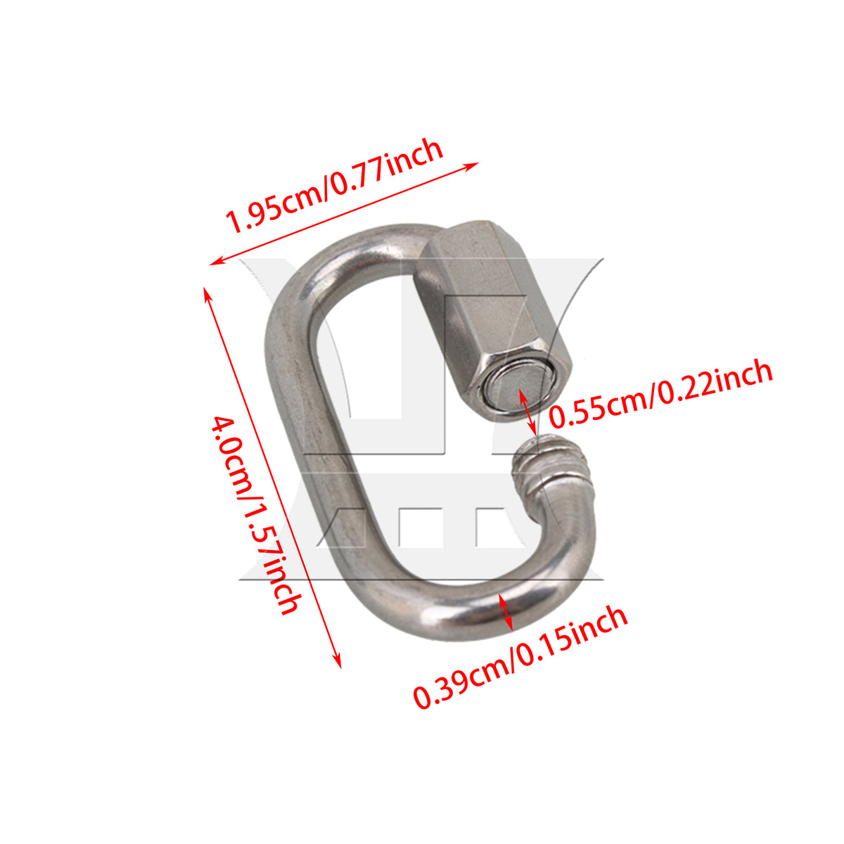 BQLZR Stainless Steel Chain Connectors Threaded Locking Link Clips for Rope Connecting M4