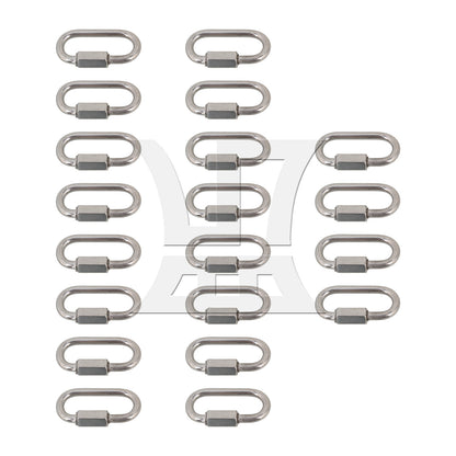 BQLZR Stainless Steel Chain Connectors Threaded Locking Link Clips for Rope Connecting M4