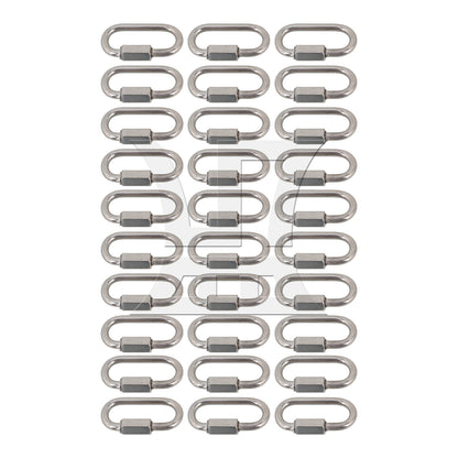 BQLZR Stainless Steel Chain Connectors Threaded Locking Link Clips for Rope Connecting M4