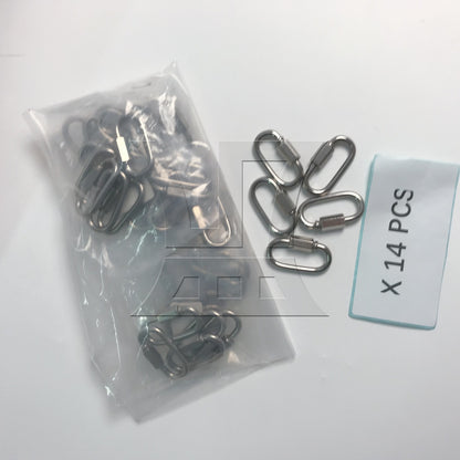 BQLZR Stainless Steel Chain Connectors Threaded Locking Link Clips for Rope Connecting M4