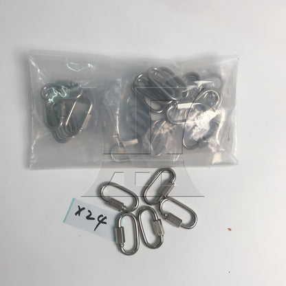 BQLZR Stainless Steel Chain Connectors Threaded Locking Link Clips for Rope Connecting M4