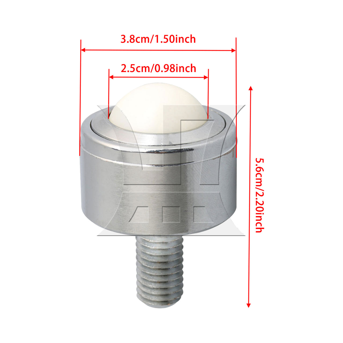 BQLZR 18pcs heavy-duty carbon steel straight tube bearing bull eye wheel belt screw 25mm