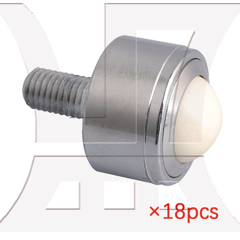 BQLZR 18pcs heavy-duty carbon steel straight tube bearing bull eye wheel belt screw 25mm