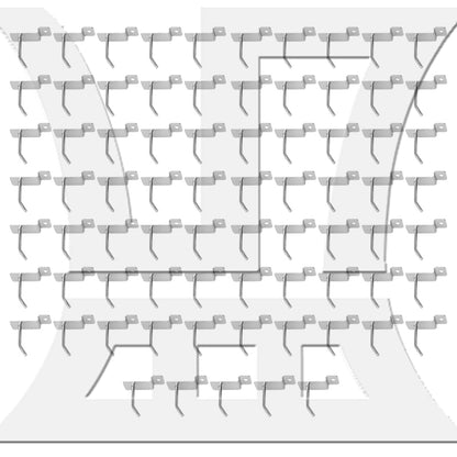 BQLZR Slatwall Fitting Prong Hanger 5cm Length Shop Display Accessory