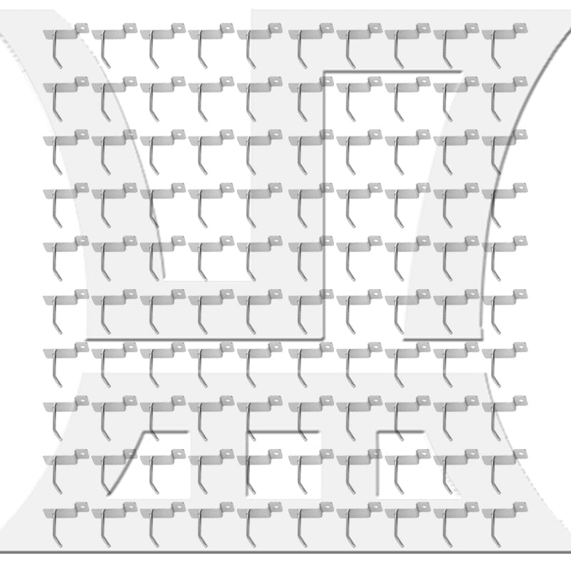 BQLZR Slatwall Fitting Prong Hanger 5cm Length Shop Display Accessory