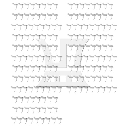BQLZR Slatwall Fitting Prong Hanger 5cm Length Shop Display Accessory
