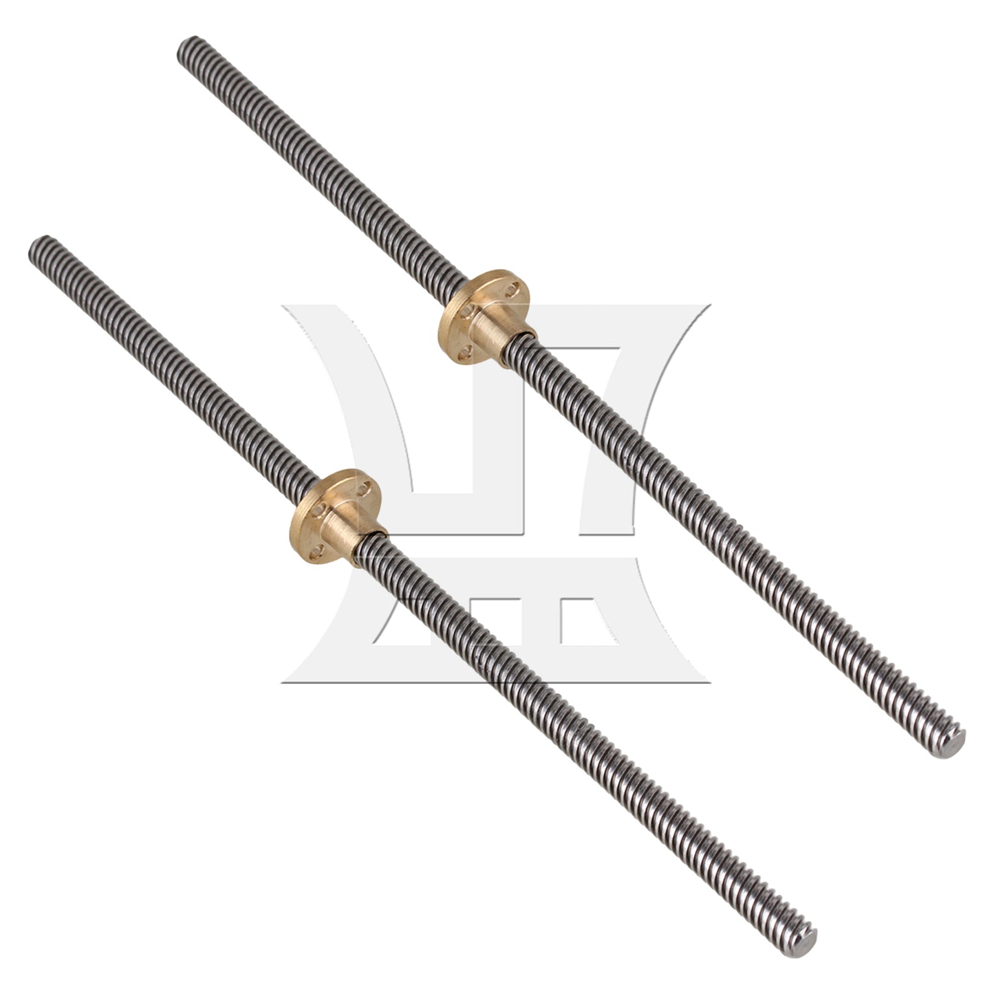 BQLZR  Lead Screw Rod 25cm Length 0.8cm w/ Brass Nut for 3D Printer Repair