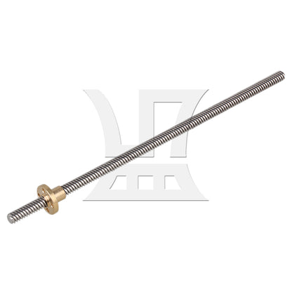 BQLZR  Lead Screw Rod 25cm Length 0.8cm w/ Brass Nut for 3D Printer Repair
