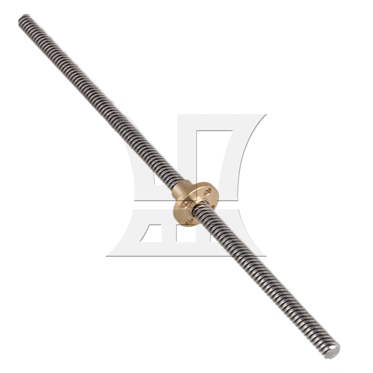 BQLZR  Lead Screw Rod 25cm Length 0.8cm w/ Brass Nut for 3D Printer Repair