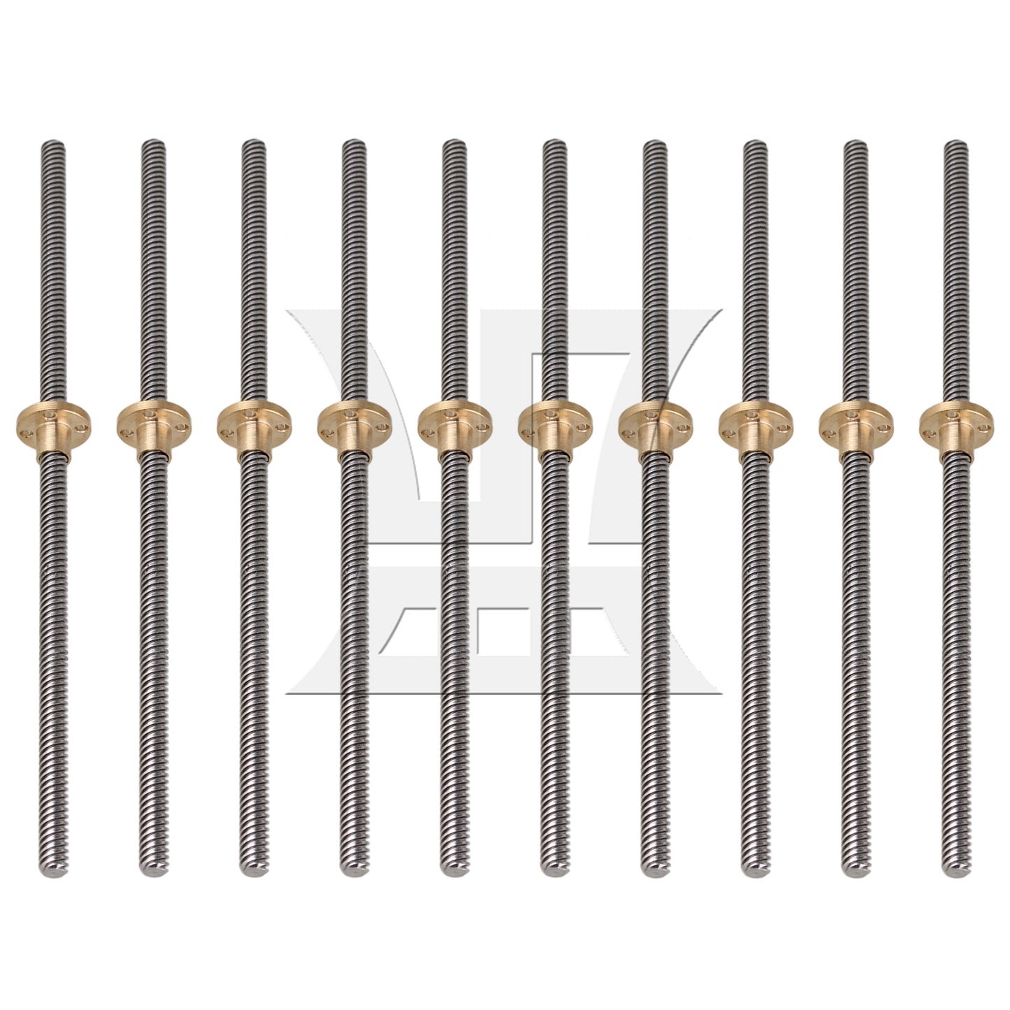 BQLZR  Lead Screw Rod 25cm Length 0.8cm w/ Brass Nut for 3D Printer Repair