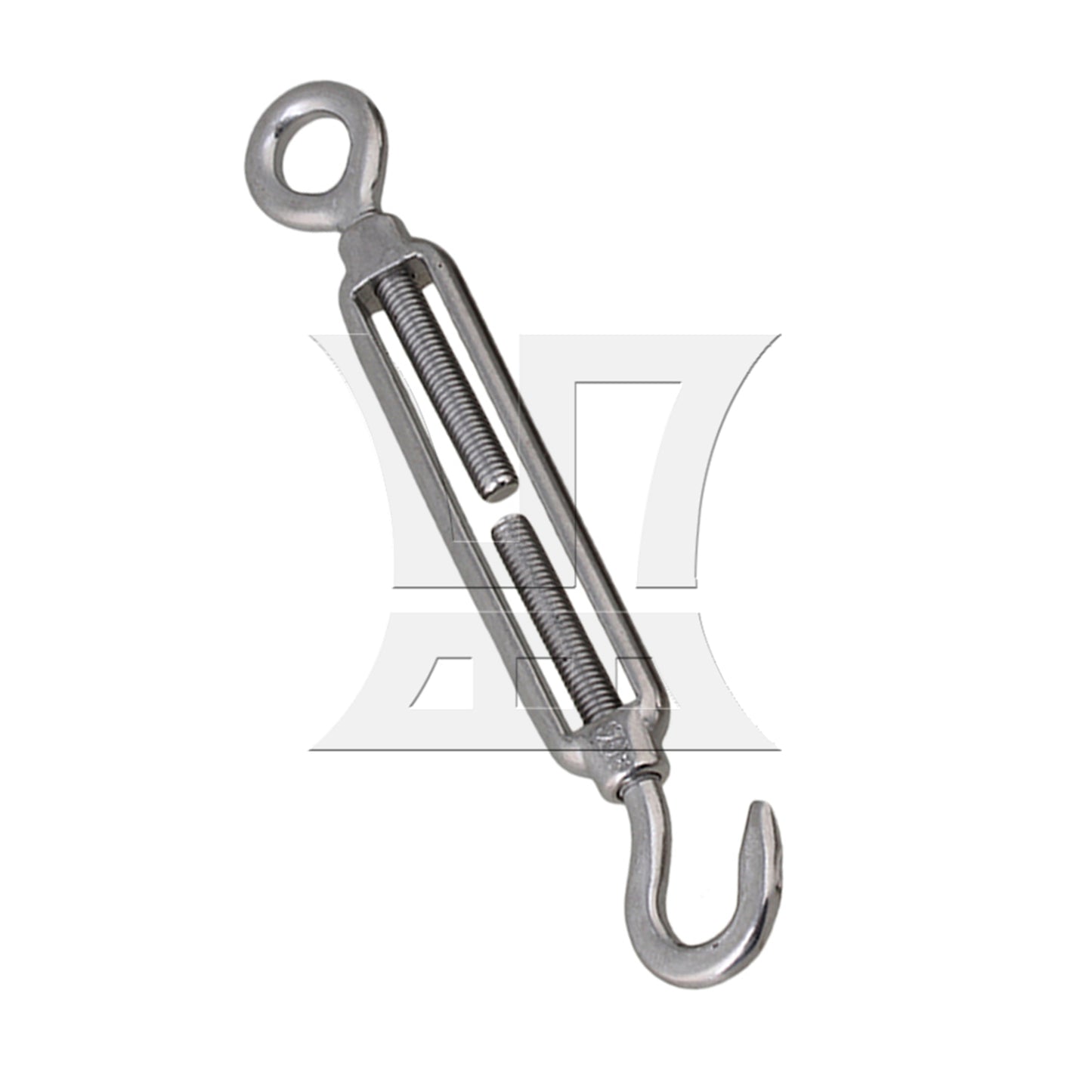 BQLZR 10 Pieces Stainless Steel M5 Hook & Eye Turnbuckle Adjust Chain Rigging Silver