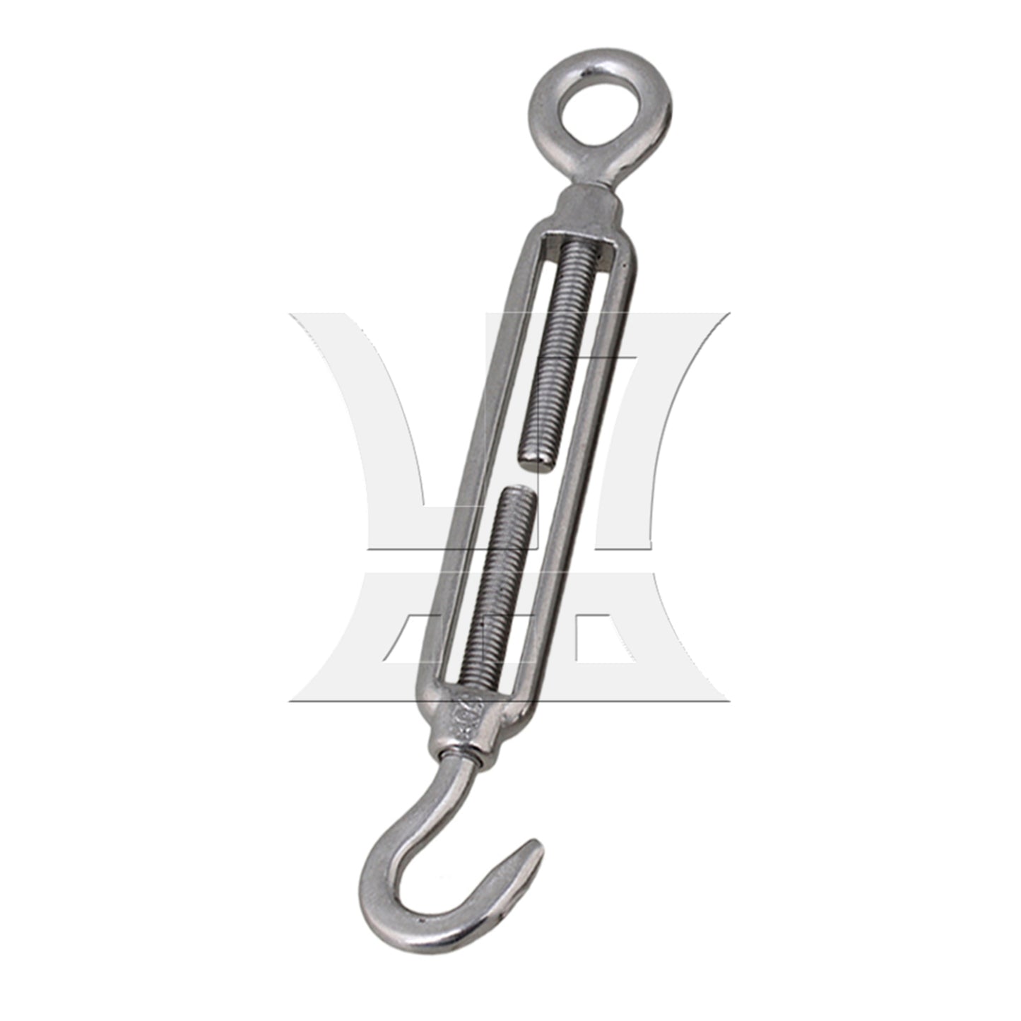 BQLZR 10 Pieces Stainless Steel M5 Hook & Eye Turnbuckle Adjust Chain Rigging Silver