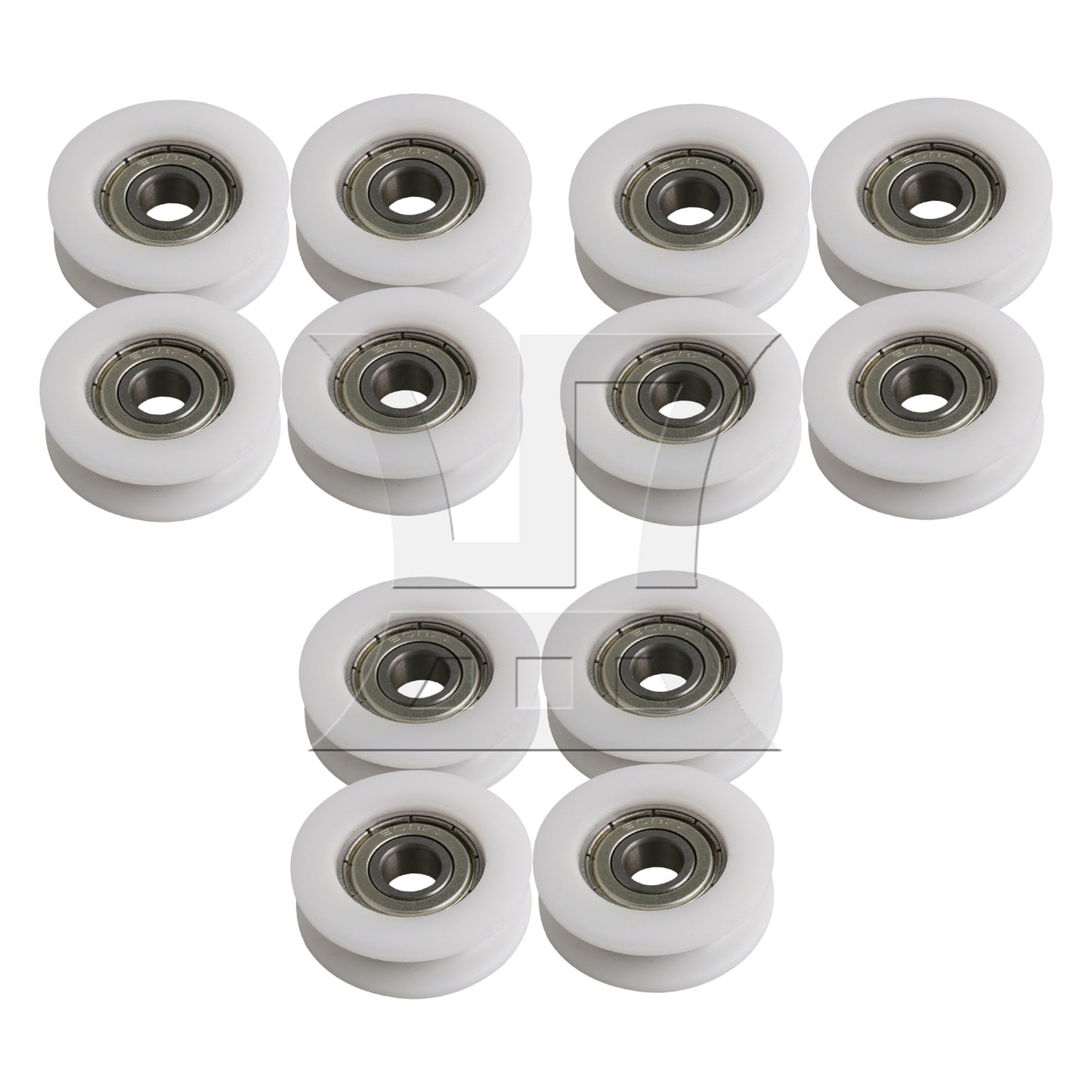 BQLZR  White Hardware 34x10.5mm Round Guide Bearing Pulley